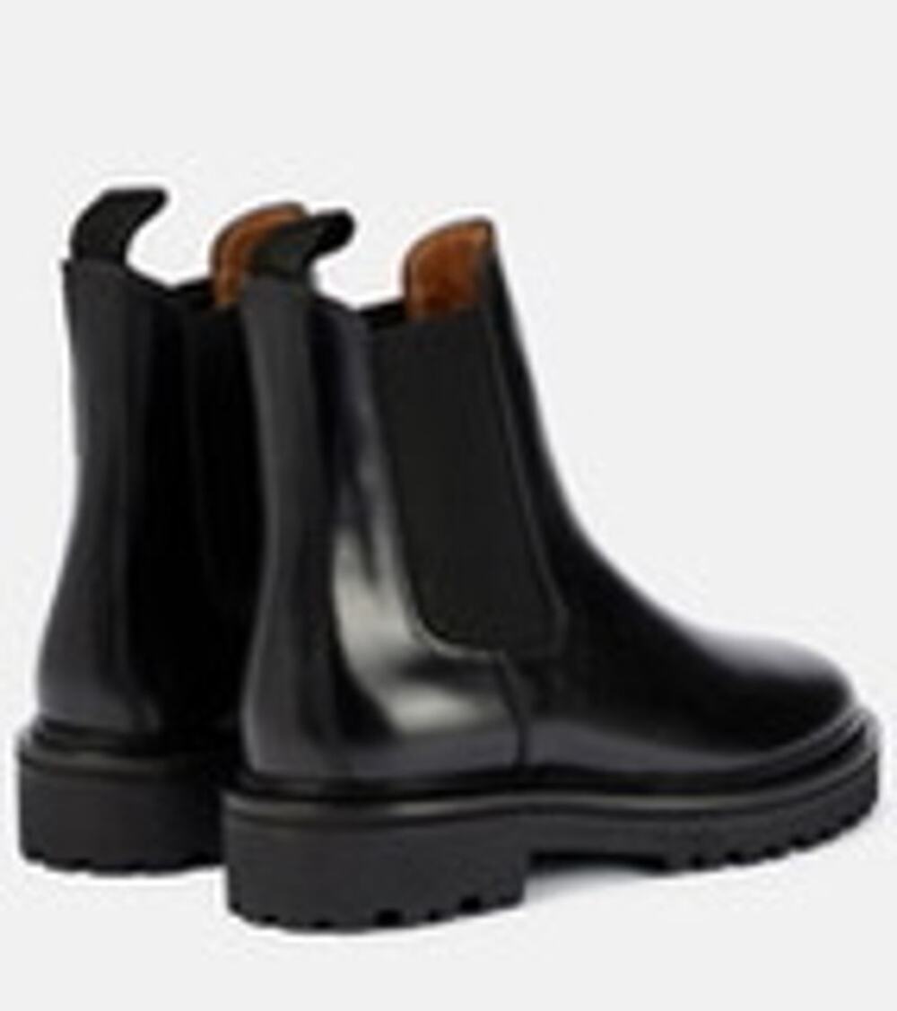 Isabel Marant Castay Chelsea Black Leather Boots - Women's Size US 8/EU 38